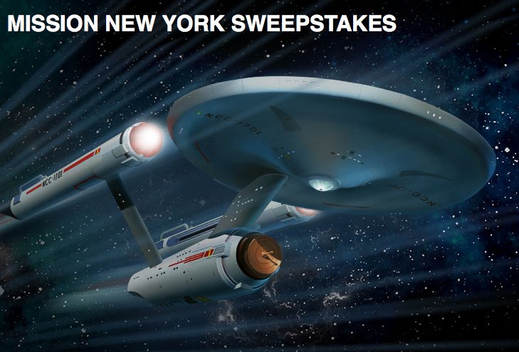 CBS Star Trek Mission New York Sweepstakes - $5000