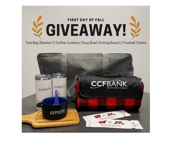 CCFBank First Day of Fall Giveaway 2022 Sweepstakes - Win Two College Football Tickets and More