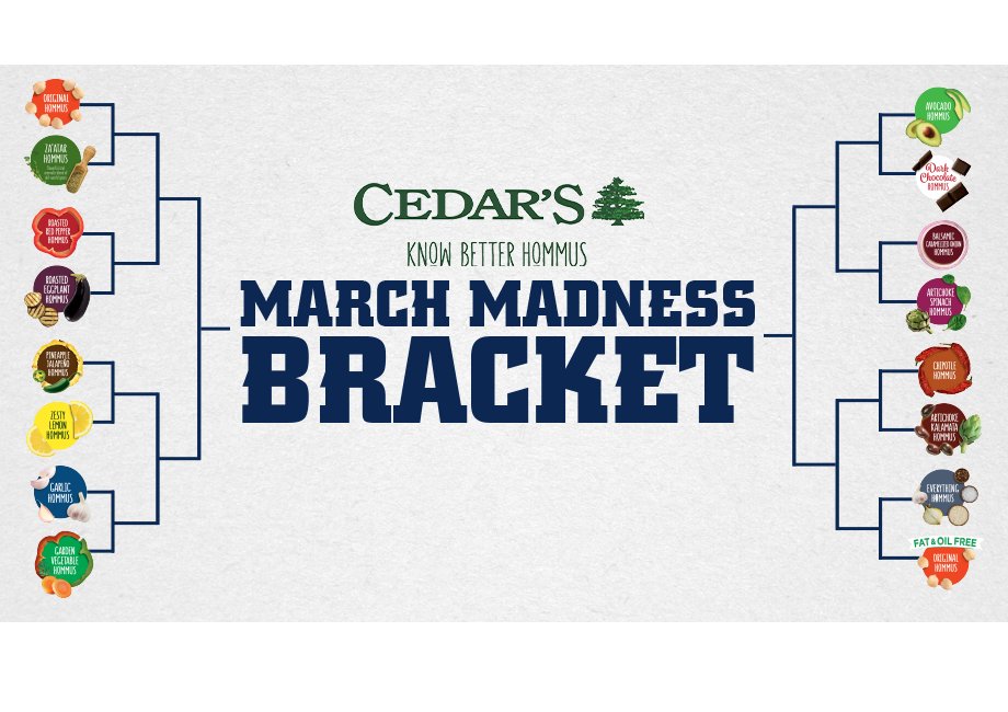 Cedar Foods March Madness Bracket Sweepstakes - Win 50 VIP Coupons & A Swag Bag