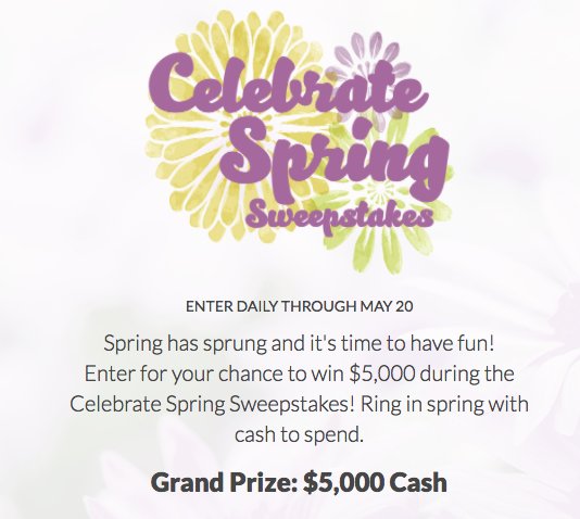 Celebrate Spring Sweepstakes: Win $5000