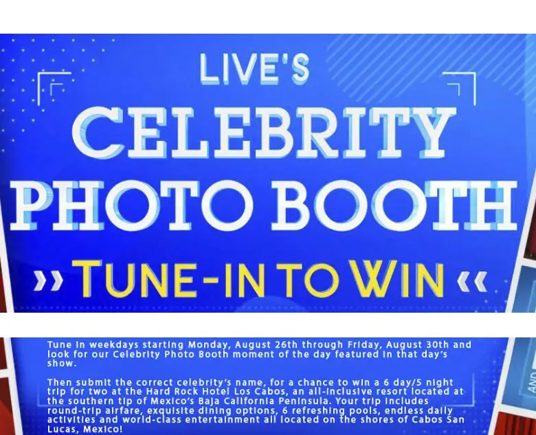 Celebrity Photo Booth Sweepstakes