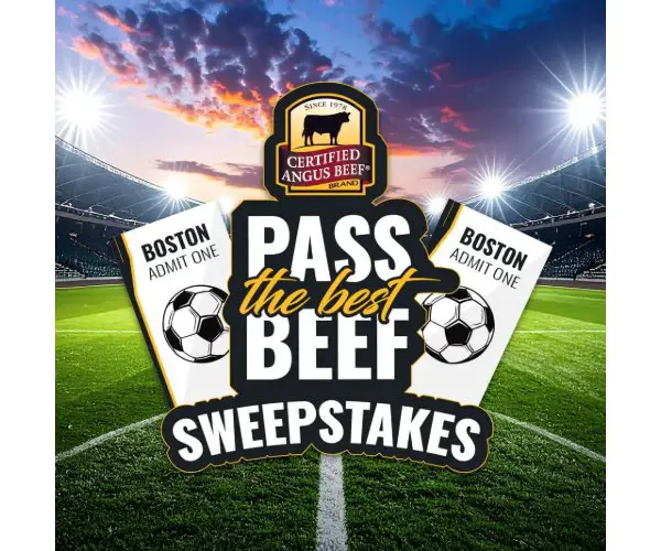 Certified Angus Beef Pass The Beef Boston Sweepstakes - Win Two World Cup Game Tickets