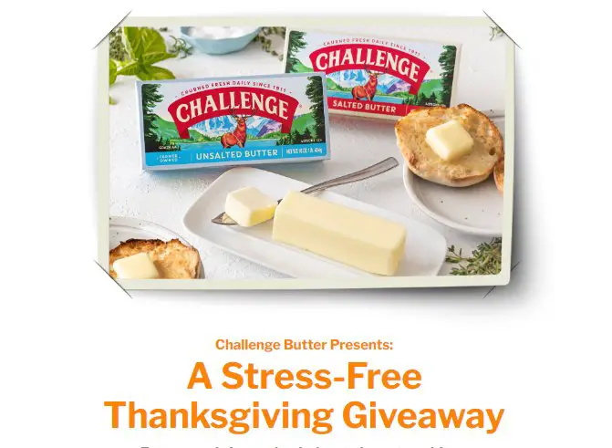 Challenge Butter Thanksgiving Giveaway - Win $250 Prize Pack Including $150 Instacart Gift Card & More (10 Winners)