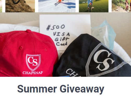 Chap Snap Summer Giveaway - Win $500 & Chap Snap Prize Pack