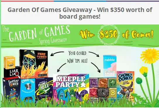 CheerUpGames.com Garden Of Games Giveaway - Win $350 Worth Of Board Games