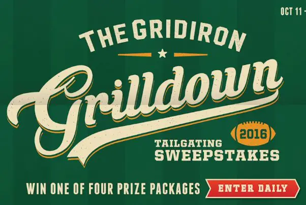 Cheese & Burger Society Gridiron Grilldown Sweepstakes