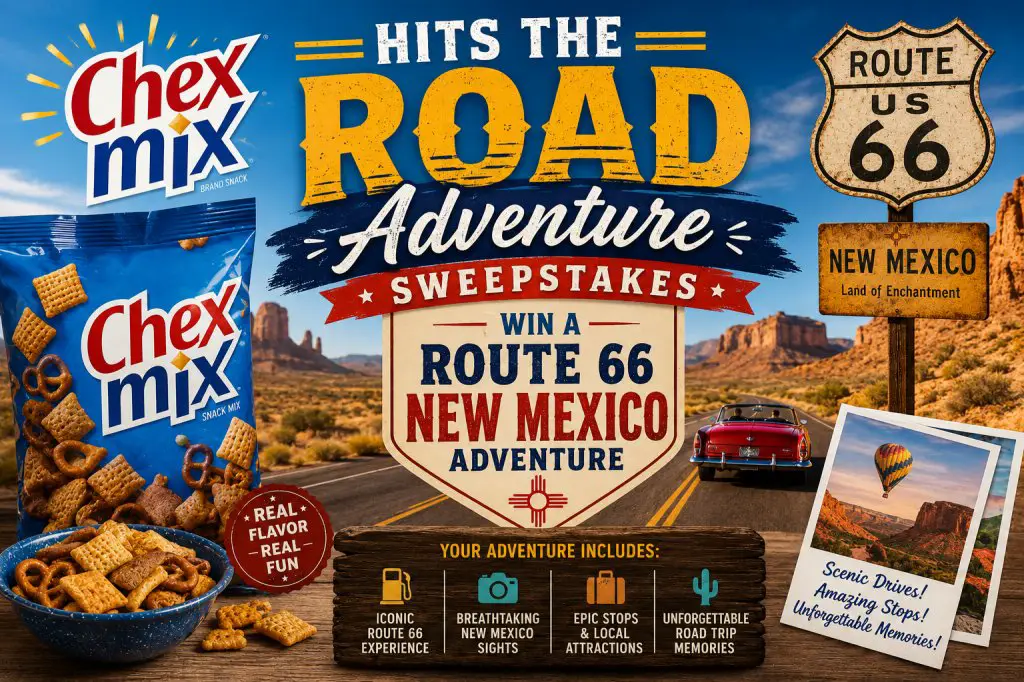 Chex Mix Hits The Road Adventure Sweepstakes – Win A Route 66 New Mexico Adventure