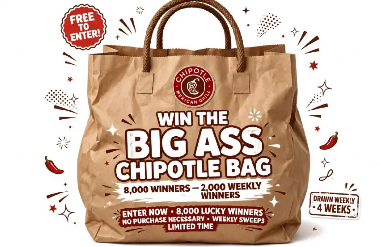 Chipotle Big Ass Bag Giveaway - Win 1 of 8,000 Giant Tote Bags (2,000 Winners Weekly)