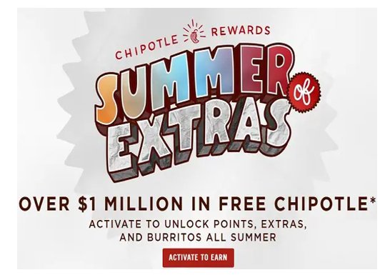 Chipotle Summer of Extras Challenge - Win Free Burritos for a Year