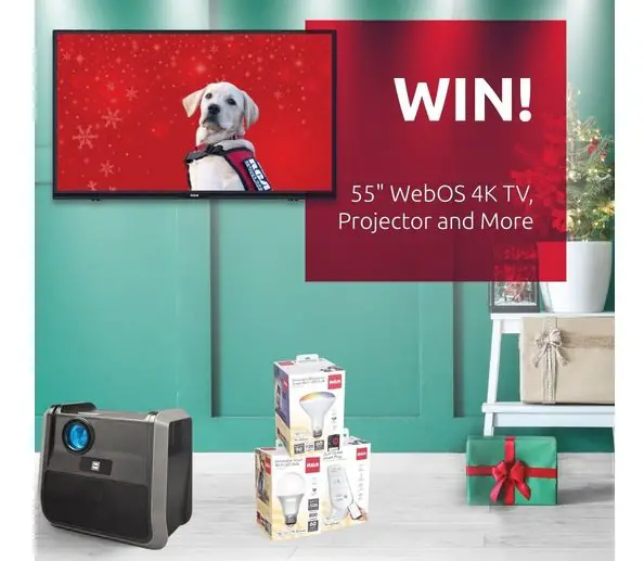 Chips' RCA Holiday Giveaway - Win a 55" 4K UHD TV, Portable Projector & More