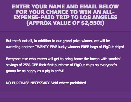 Chips Trip to L.A. Sweepstakes