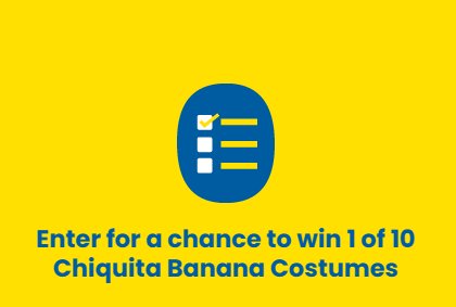 Chiquita Banana Costume Giveaway (10 Winners)