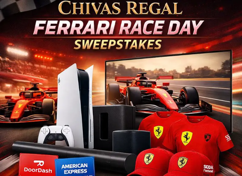 Chivas Regal “Ferrari Race Day” Instant Win Game - Win A  $6,600 Watch Party Package