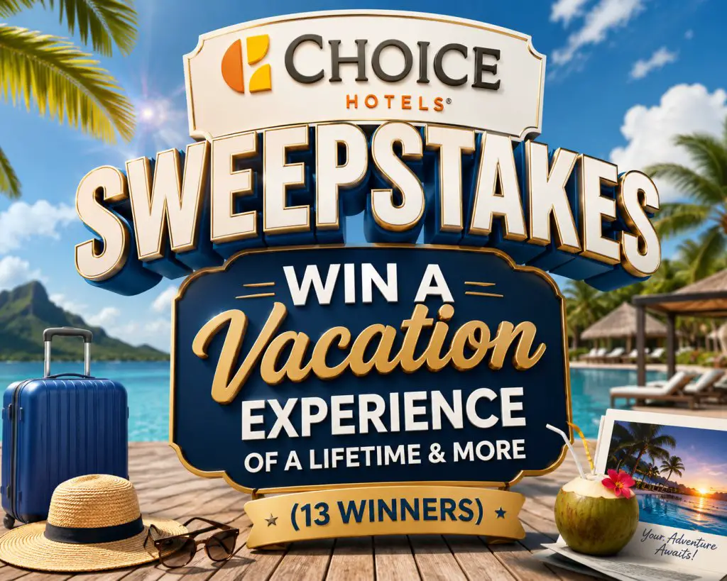 Choice Hotels Sweepstakes – Win A Vacation Experience Of A Lifetime & More (13 Winners)