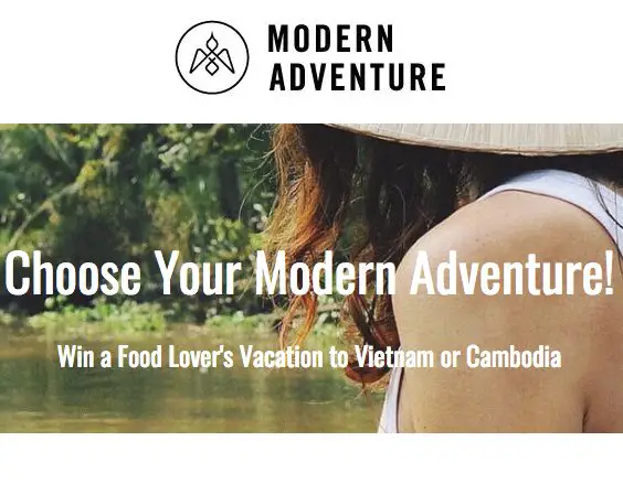 Choose Your Modern Adventure Sweepstakes
