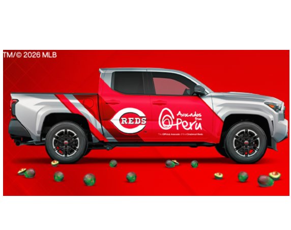 Cincinnati Reds Avocados From Peru “Baseball Season” Sweepstakes - Win a 2026 Toyota Tacoma SR & More