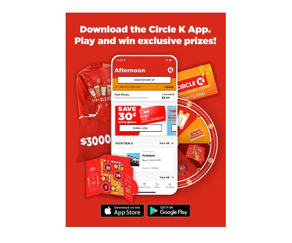 Circle K 31 Days Of Sweepstakes - Win Gift Cards, Discount Coupons & More