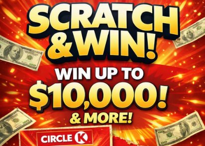 Circle K Scratch & Win Sweepstakes - Win Up To $10,000 & More (Limited States)
