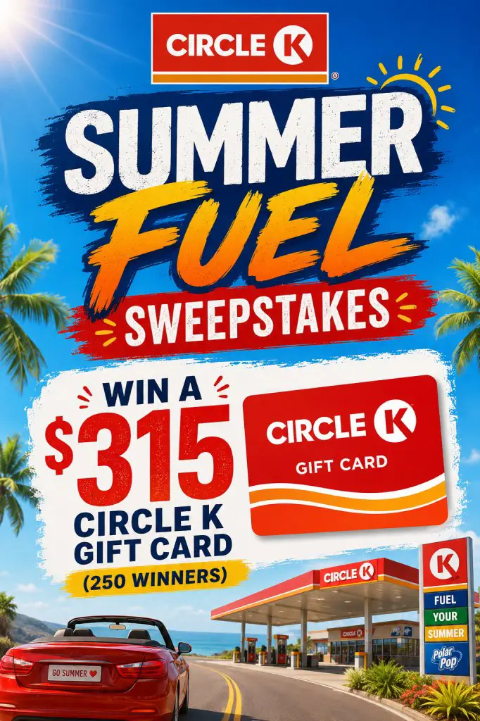Circle K Summer Fuel Sweepstakes – Win A $315 Circle K Gift Card (250 Winners)