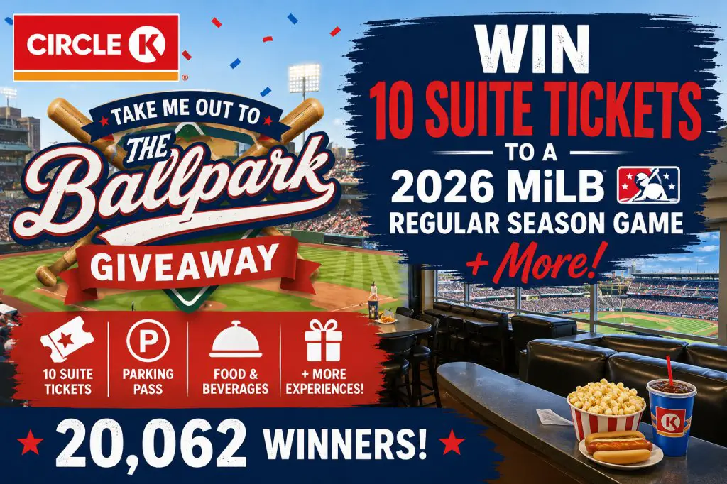 Circle K Take Me Out To The Ballpark Giveaway – Win 10 Suite Tickets To A 2026 MiLB Regular Season Game + More (20,062 Winners)