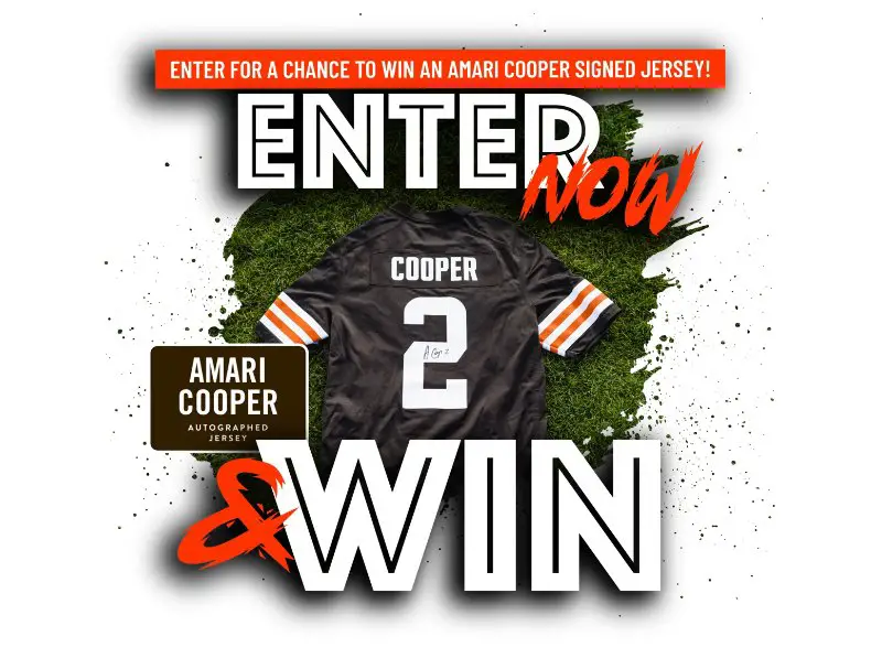 Cleveland Browns Autographed Amari Cooper Jersey Sweepstakes - Win A Jersey Signed By Amari Cooper