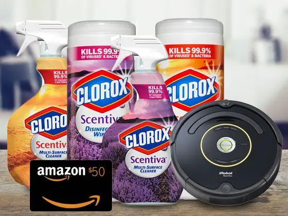 Clorox Prize Pack, Roomba and Amazon Gift Card Sweepstakes