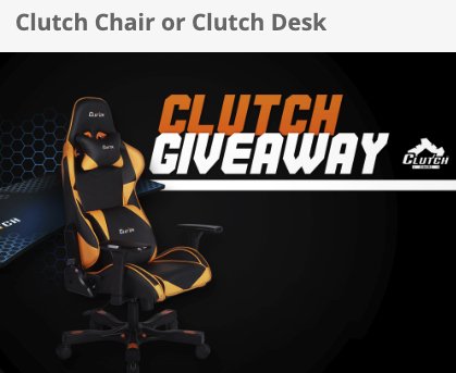 Clutch Chairz Clutch Giveaway