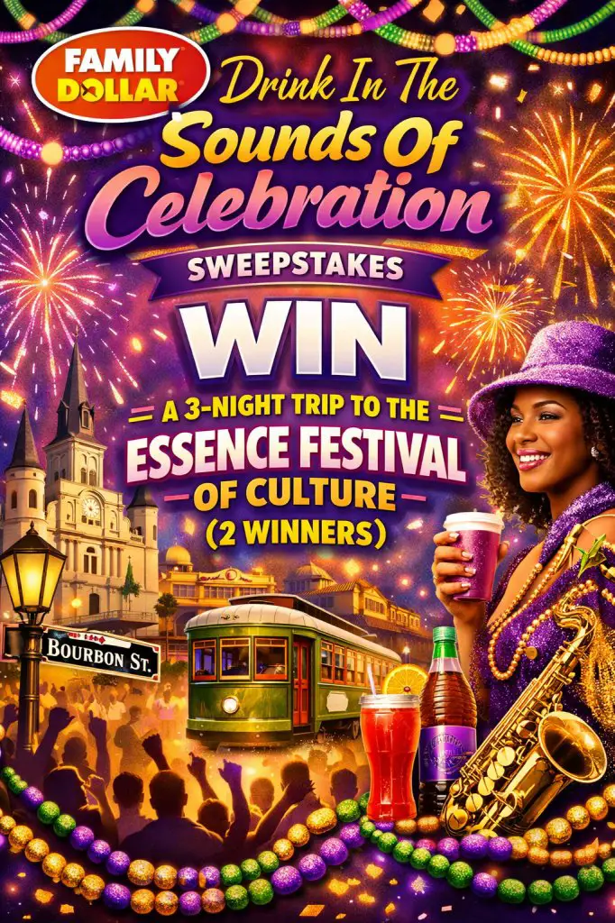 Coca Cola Family Dollar Drink In The Sounds Of Celebration Sweepstakes – Win A Trip To The Essence Festival Of Culture (2 Winners)