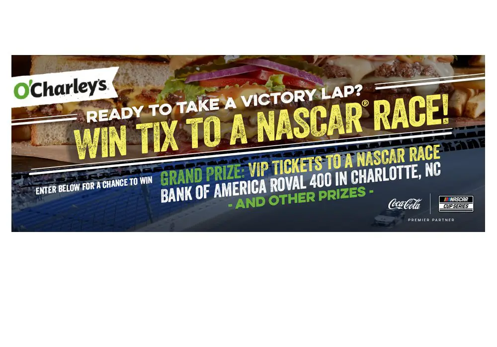 Coca-Cola O’Charley’s Stock Car Racing Getaway Sweepstakes - Win A Trip For Four To The Bank of America ROVAL 400 Race And More (Limited States)