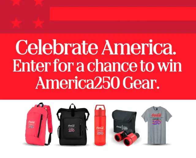 Coca Cola Sodexo Summer Sweepstakes – Win America250 Gear (30 Winners)