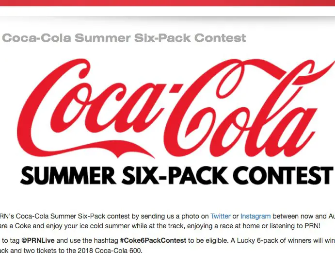Coca-Cola Summer Six-Pack Contest