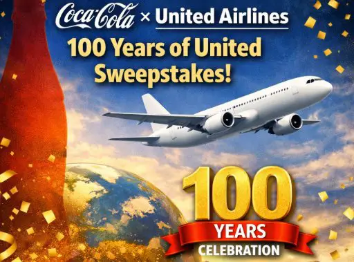 Coca‑Cola × United Airlines “100 Years of United” Instant Win Game and Sweepstakes