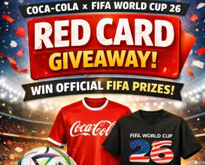 Coca‑Cola x FIFA World Cup 26 Red Card Giveaway - FIFA World Cup Match Ball, Coca-Cola Jersey & More Up for Grabs