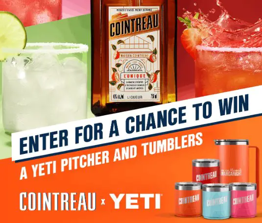 Cointreau Summer Sweepstakes - Win 4 Yeti Tumblers + A Yeti Pitcher