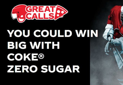 Coke Zero Sugar Pro Hockey National Sweepstakes - Win 1 Of 11 Yeti Coolers Or 1 Of 605 Gift Cards