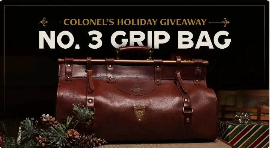Colonel’s No. 3 Grip Giveaway – Win  A $1,200 Leather Grip Bag