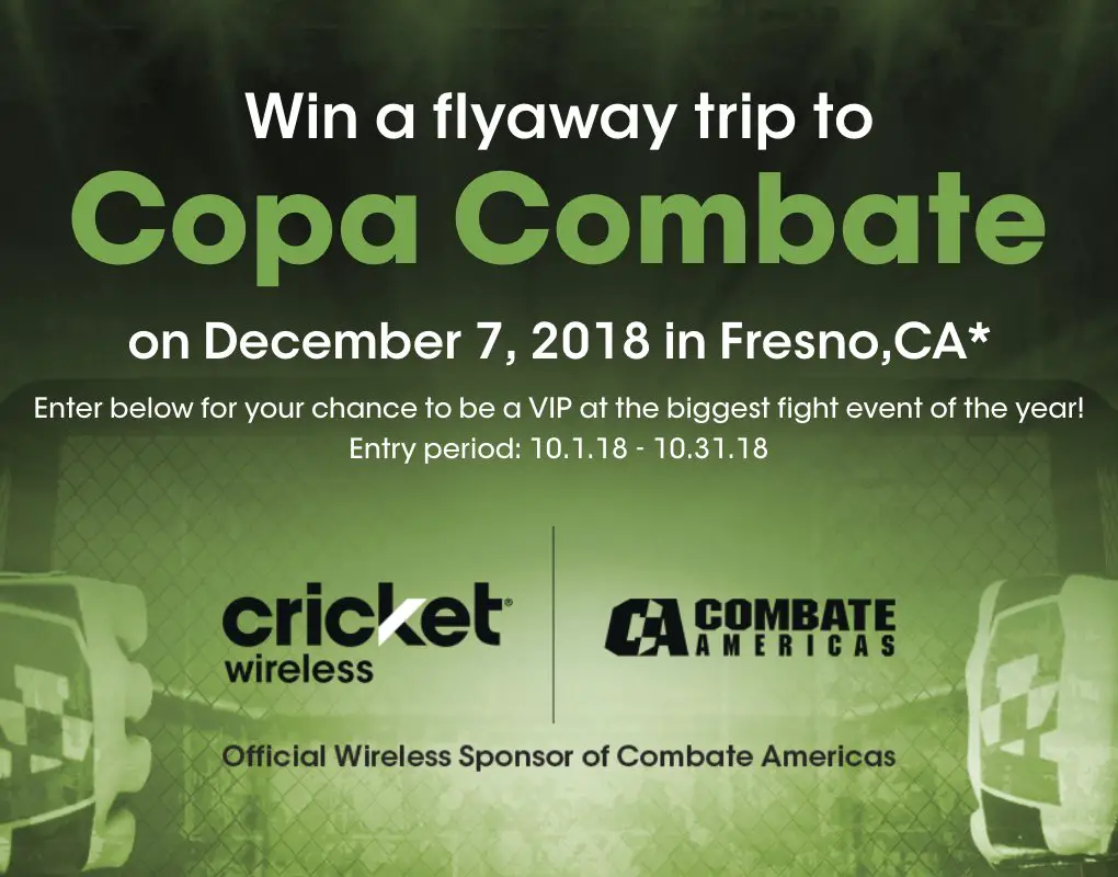 Combate Americas Sweepstakes