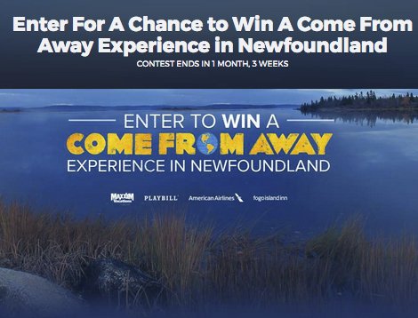 Come From Away Sweepstakes