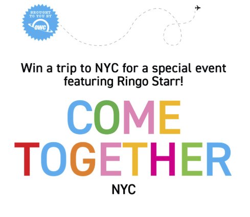 Come Together with OWC in NYC Sweepstakes