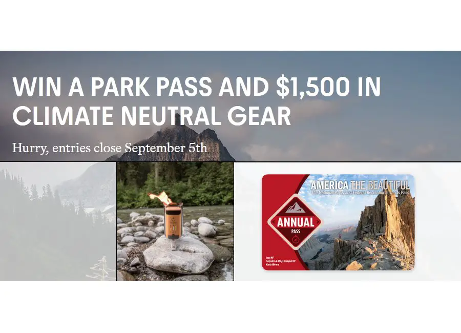 Commons Climate Neutral Outdoor Giveaway - Win A US National Park Pass, Gift Cards And More
