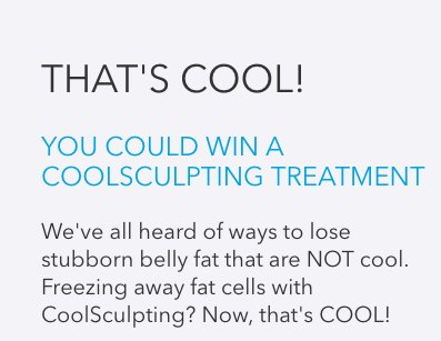 Coolsculpting 2018 Sweepstakes