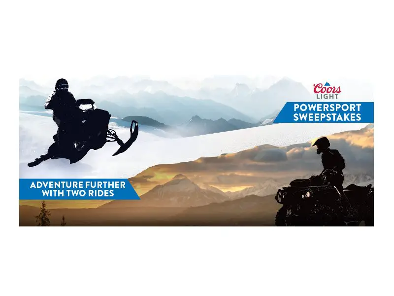 Coors Light Powersport Sweepstakes - Win An ATV, Snowmobile & Cash