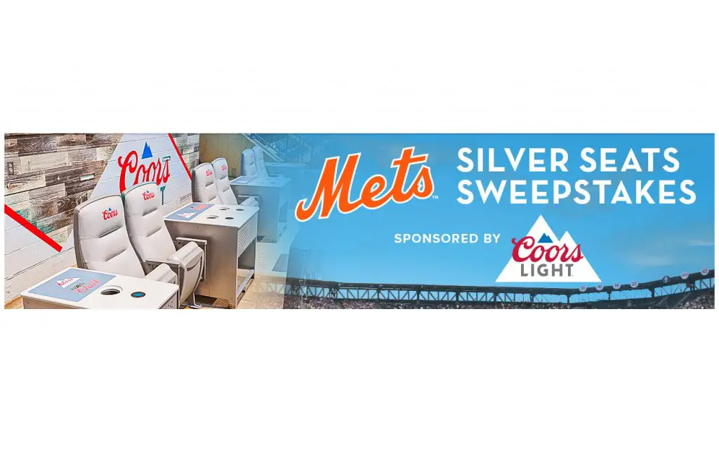 Coors Light Silver Seats Sweepstakes - Win Six Silver Seat Tickets To A Mets Home Game