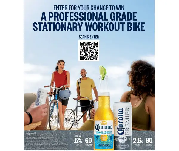 Corona New Year, New You Sweepstakes 2024 - Win A Premium Stationary Exercise Bike (Limited States)