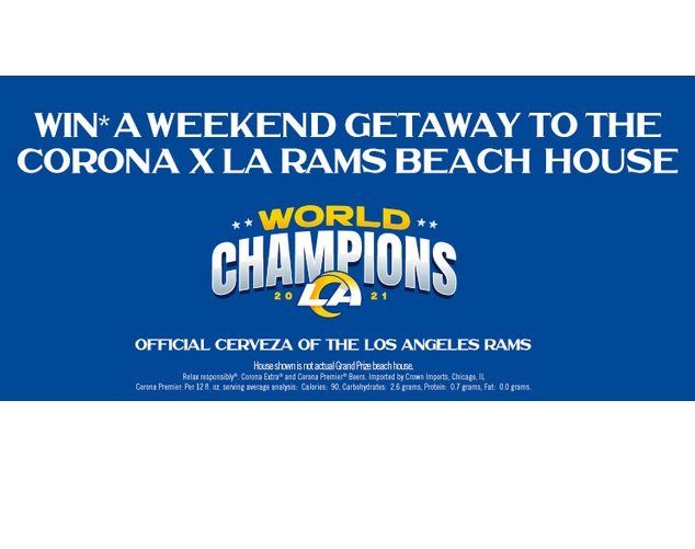 Corona Rams Beach House Getaway Sweepstakes - Win a Malibu Beach Getaway