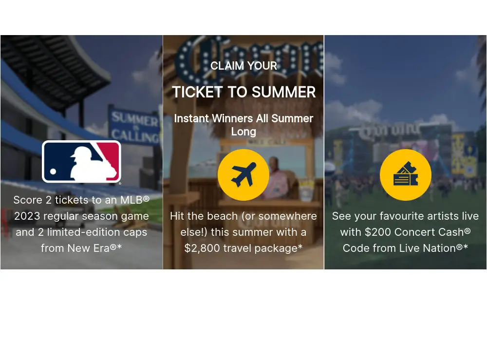 Corona Summer 2023 Sweepstakes Instant Win Game - Win A Trip For Two, MLB Game Tickets And More