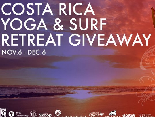 Costa Rica Yoga & Surf Retreat Giveaway Sweepstakes