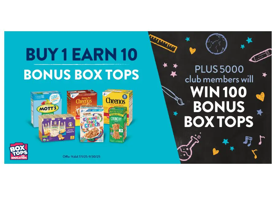 Costco Inspire Box Tops For Education Back-To-School Sweepstakes - Win 100 Bonus Box Tops For Your School (5,000 Winners)