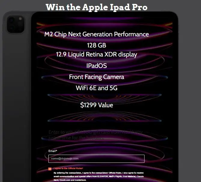 Couch.com Apple iPad Pro Giveaway - Enter For A Chance To Win An Apple iPad Pro