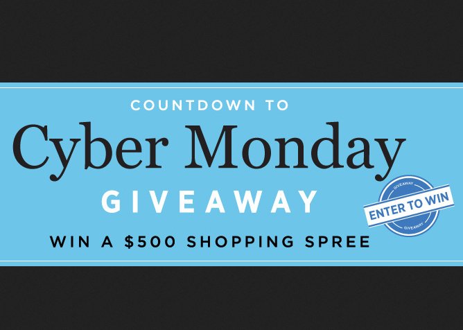 Countdown to Cyber Monday Giveaway!